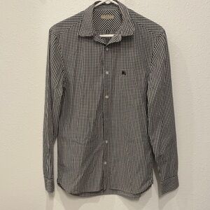 Burberry Black and White Gingham Shirt